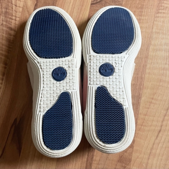 Timberland Canvas Casual Loafers Red Blue Tan Shoes Sneakers Size 7 - Picture 4 of 8